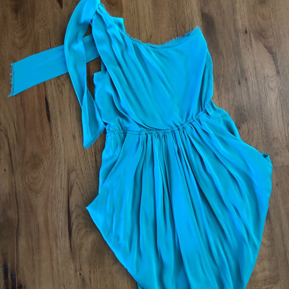 Alice + Olivia pocket shopbop one shoulder dress